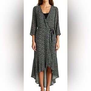 Abercrombie & Fitch Wrap High Low Dress Sz Medium Career Business Party